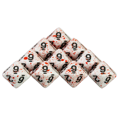 Dormia Dice DND Accessories Opaque White Acrylic Polyhedral Dice Set With Special Blood Effect For Table Board Role Playing Game Beauty World Shop