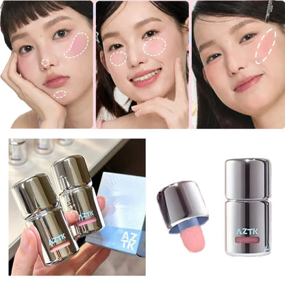 AZTK JC04 Water To Powder Liquid Blush Soft Matte Natural Flush Brightening Cheek Tint Lightweight Blendable Waterproof Makeup Beauty World Shop
