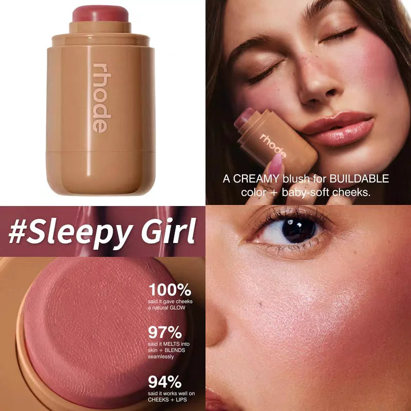 Brand skin Balm Jelly Bean Lip Gloss Spicy Marg Juice Box Pocket Blush Stick Non-fading Waterproof Blusher Moisturizing Lipstick Beauty World Shop