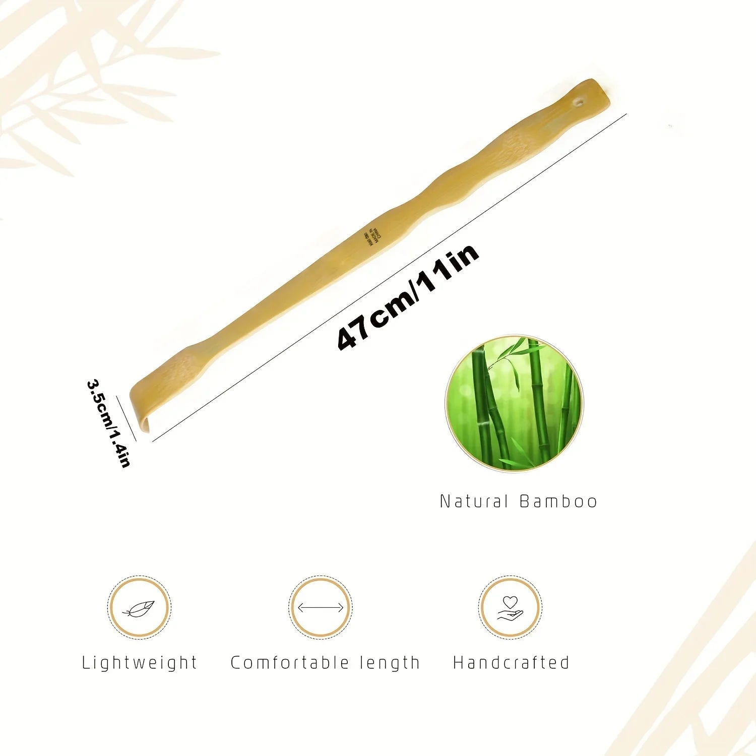 Bamboo Back Scratcher Aid Stick Scratching Massage Roller Long Wooden Body Large Stick for Men and Women Back Scratcher Massager Beauty Trend Shop