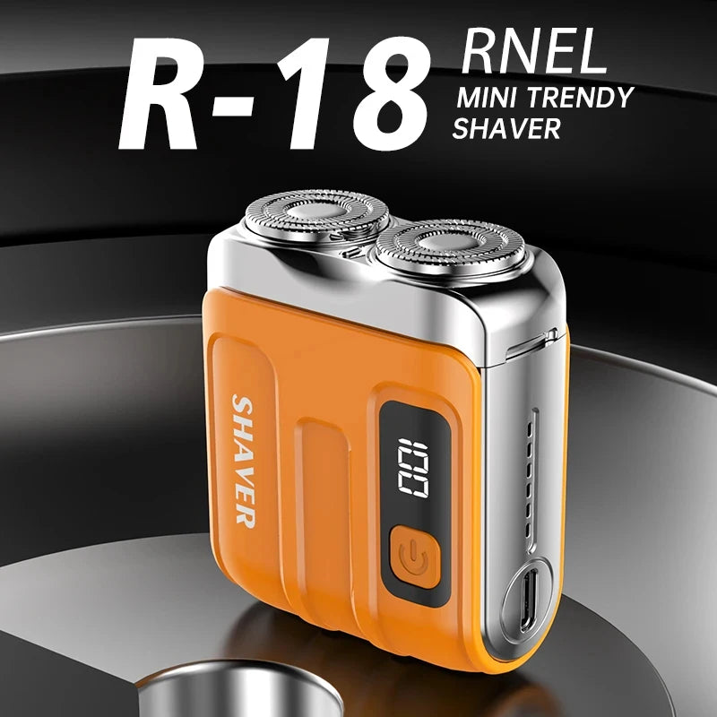 Mini Electric Smart Shaver Household Car Shaver Digital Display Dual Blade Rechargeable Shaver Powerful Beard Trimmer Tool Beauty World Shop