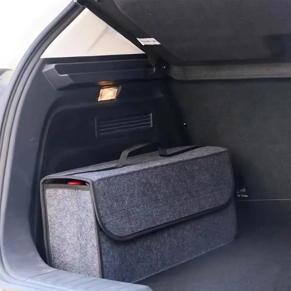 1PC Dark gray car felt storage box car storage bag enlarged and thickened soft felt storage box household storage box Beauty World Shop