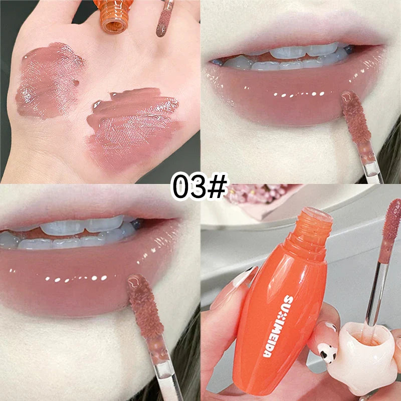 Suximei Da Hydrating Lip Lacquer - Glass Jelly Finish, Korean Style, Brightens Complexion Beauty Trend Shop