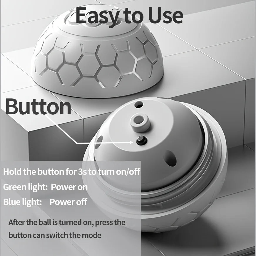Smart Dog Toy Ball Electronic Interactive Pet Toy Ball USB Automatic Bouncing Rolling Toy Ball With RGB Lights Puppy Cat Product Beauty World Shop