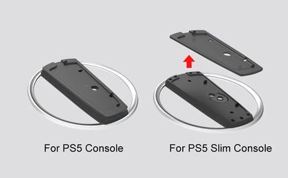 Metal Vertical Stand for PS5 Slim Console Disc and Digital with Screw, Base Stand Replacement for Playstation 5 Slim Console Beauty World Shop