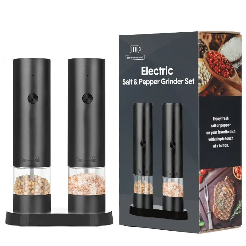 USB Rechargeable Electric Salt and Pepper Grinder Adjustable Coarseness Large Capacity Auto Spices Grinders Kitchen Cooking Tool Beauty World Shop