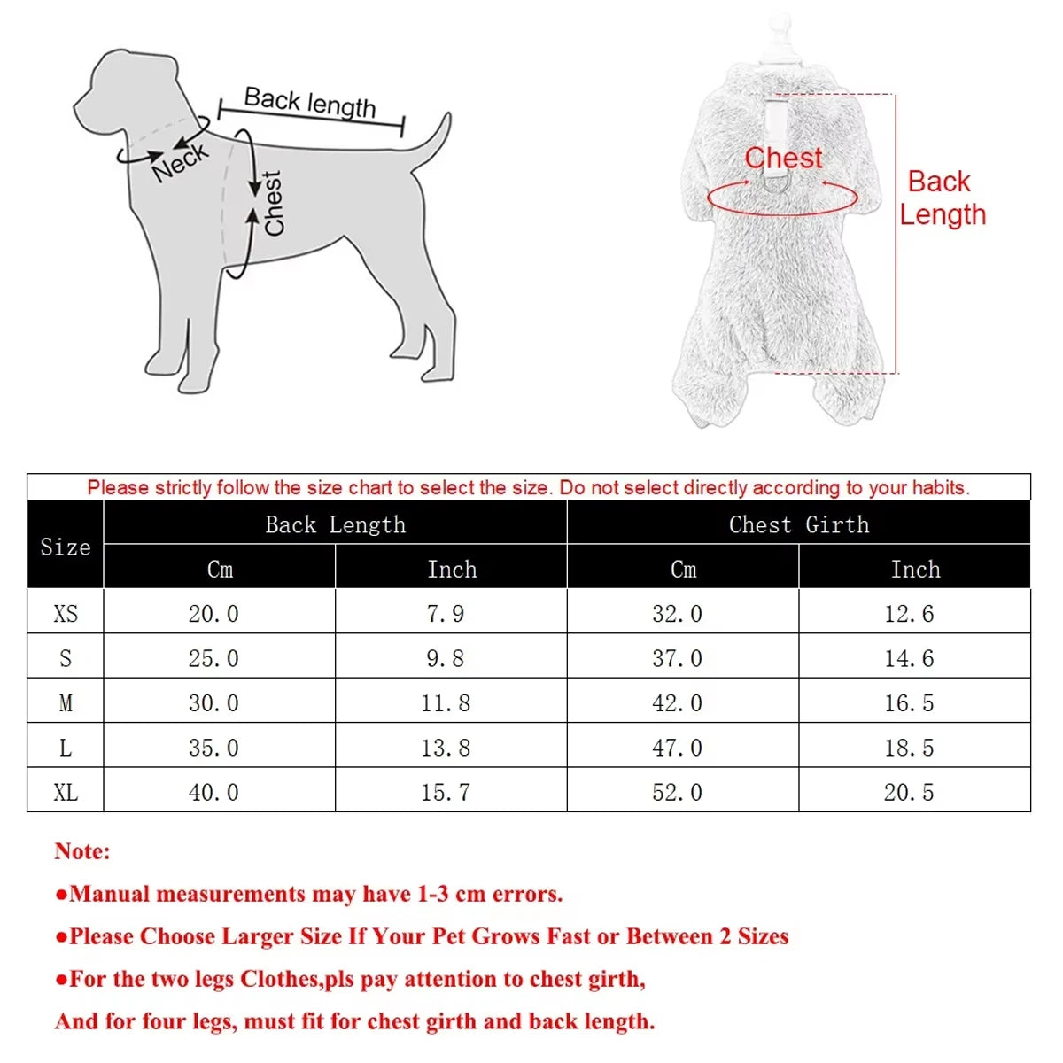 Winter Warm Pet Clothes Soft Flannel Dog Jumpsuit Puppy Cats Four Legs Jacket Coat for Small Medium Dogs Chihuahua Yorkie Outfit Beauty World Shop