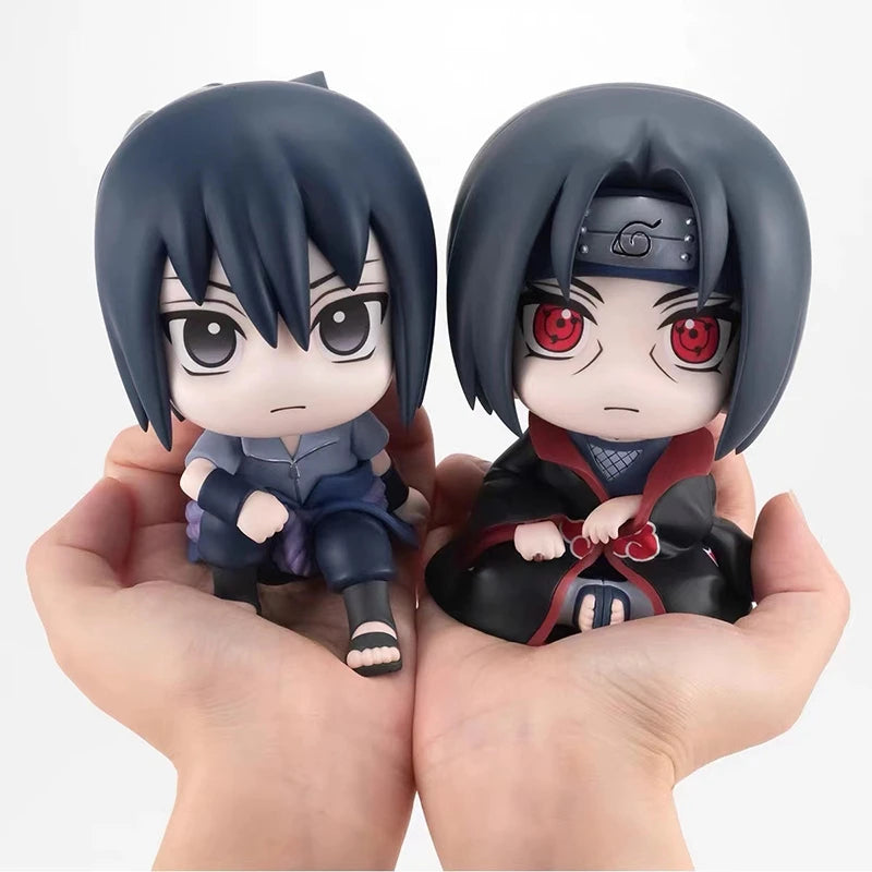 9cm Naruto Anime Figure Naruto Kakashi Action Figure Q Version Kawaii Sasuke Itachi Figurine Car Decoration Collection Model Toy Beauty World Shop
