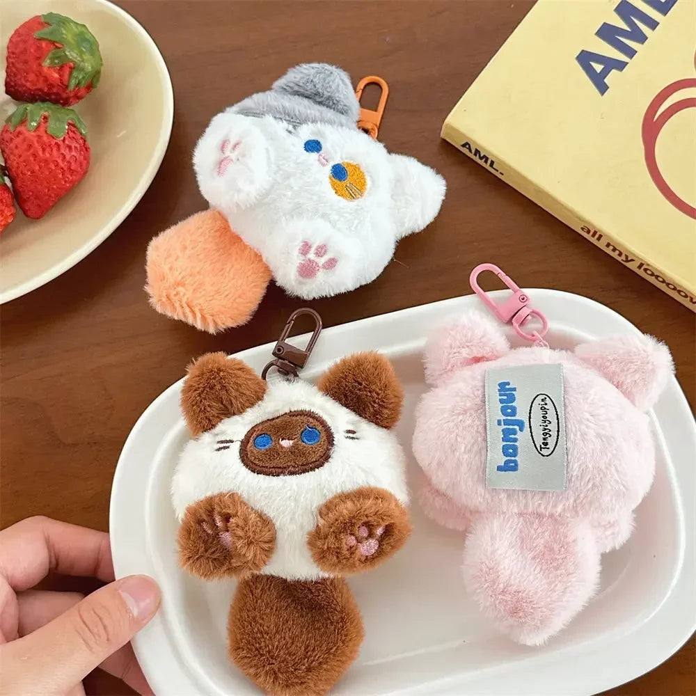 Adorable Soft Plush Cat Keychain – Cute Backpack Charm for Girls, Couples Gift, Bag & Purse Decoration Beauty World Shop