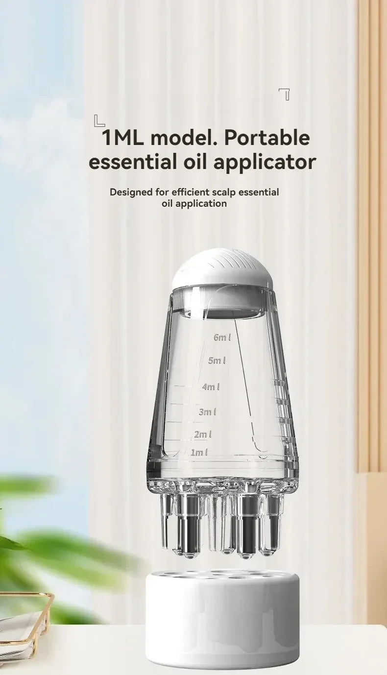 Scalp Applicator Hair Regrowth & Styling Solution Guide Comb Hexagon Head Oil Roller Ball Massage Comb Massage Relaxation Tools Beauty World Shop