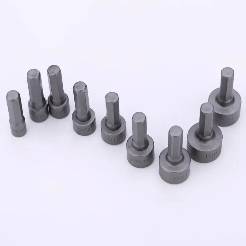 9pcs/set 5mm-13mm Hex Sockets Sleeve Nozzles Nut Driver Set Screwdriver Set Schroevendraaier Set Bits Sets Tools Socket Wrenches Beauty World Shop