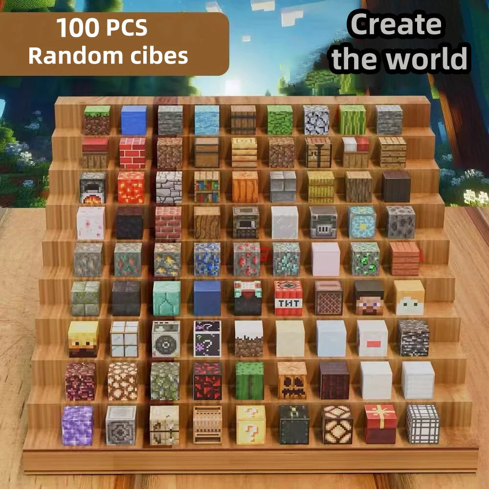 Magnetic Building Blocks Montessori STEM Educational Sensory Toys for Mine World Kids Boys Girls Ages 3+ DIY Magnet Cube Gift Beauty World Shop