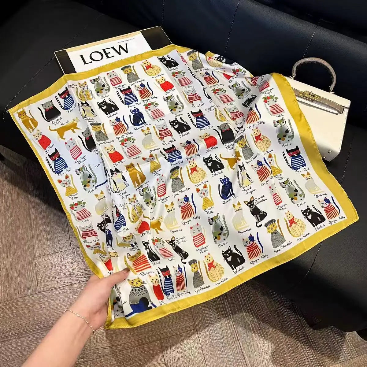 Silky 68x68cm Square Scarf – Stylish & Soft, Multipurpose Head Cover & Elegant Neck Wrap Stylish Print, Silky Soft & Versatile Beauty World Shop