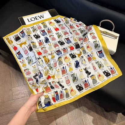 Silky 68x68cm Square Scarf – Stylish & Soft, Multipurpose Head Cover & Elegant Neck Wrap Stylish Print, Silky Soft & Versatile Beauty World Shop