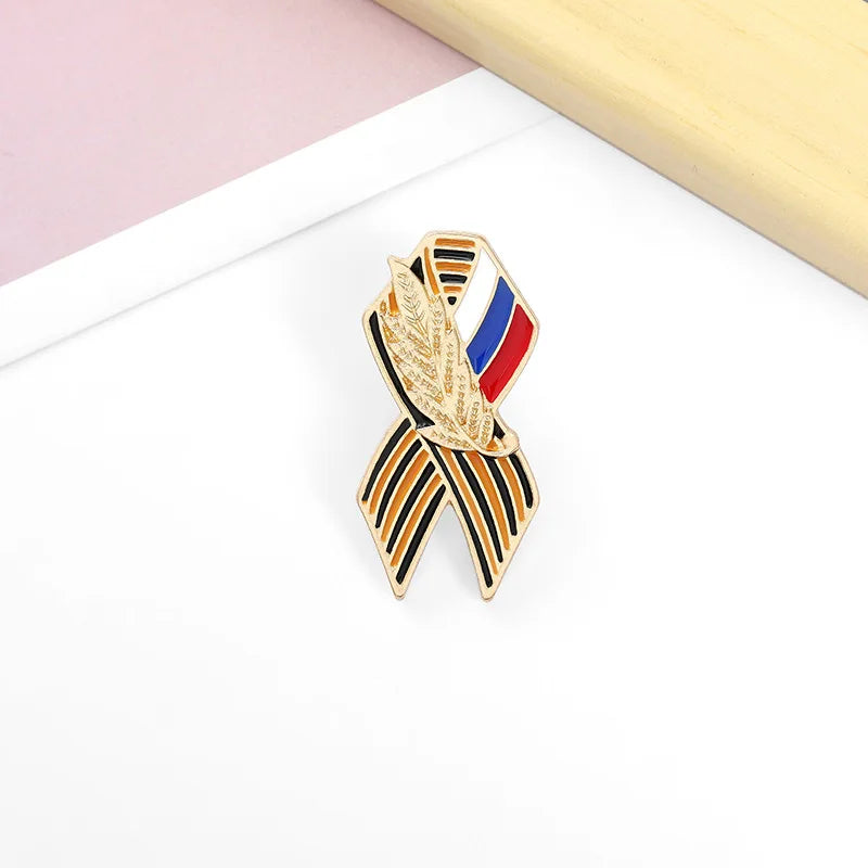 Victory Day Enamel Pin St. George's Ribbon Symbol Brooch Bag Clothes Lapel Pin Badge Jewelry Gift Beauty World Shop