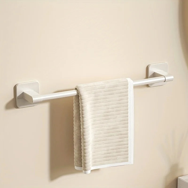 1 Piece Of Bathroom Facilities White Non-Perforated Wall-Mounted Bathroom Towel Bar Size 40-60cm Storage Rack Towel Rack Beauty World Shop