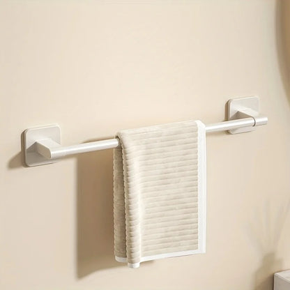 1 Piece Of Bathroom Facilities White Non-Perforated Wall-Mounted Bathroom Towel Bar Size 40-60cm Storage Rack Towel Rack Beauty World Shop