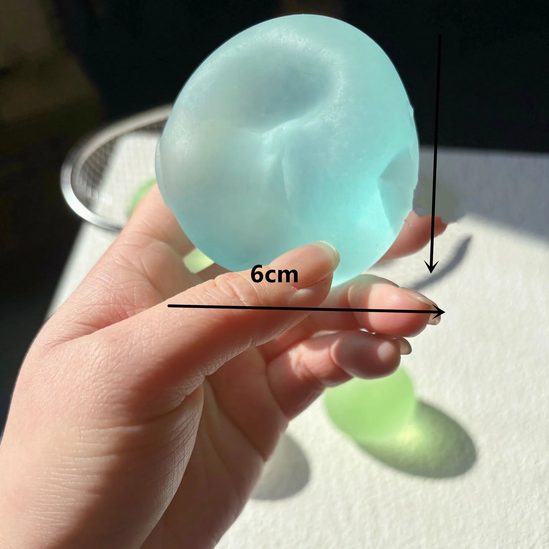 Blue Maltose Squishy Toys Anti Stress Sensory Fidgets Toy Soft Simulated Transparent Blue Maltose Slow-rebound Decompression Toy Beauty World Shop