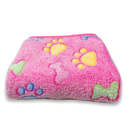 Dog Blankets Cat Soft Fluffy Fleece Pet Blanket Warm Cute Print Design Puppy Kitten Doggy Paw Small