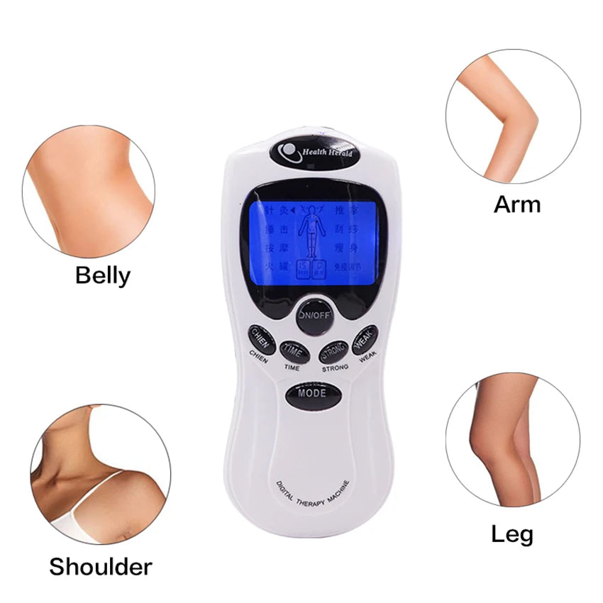 Tens Unit Electrode Acupuncture Electric Digital Therapy Massageador Machine Pulse Body Slimming Massager Apparatus Health Care Beauty World Shop