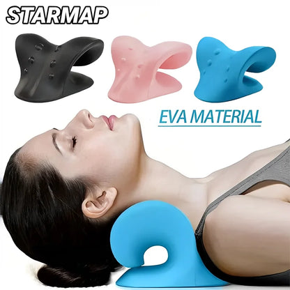 Neck Shoulder Stretcher Relaxer Cervical Spine Stretch Muscle Relaxation Traction Device Massage Pillow Correction Chiropractic Beauty World Shop