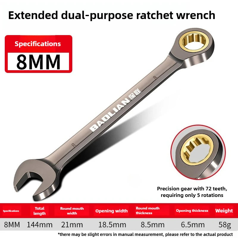 Universal Torx Wrench Adjustable Torque 8-22mm Ratchet Spanner for Bicycle Motorcycle Car Repair Tools Mechanical Tool Beauty World Shop