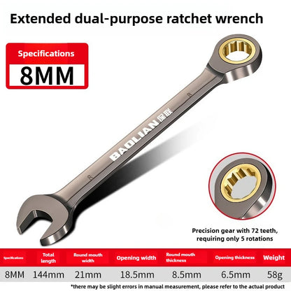 Universal Torx Wrench Adjustable Torque 8-22mm Ratchet Spanner for Bicycle Motorcycle Car Repair Tools Mechanical Tool Beauty World Shop