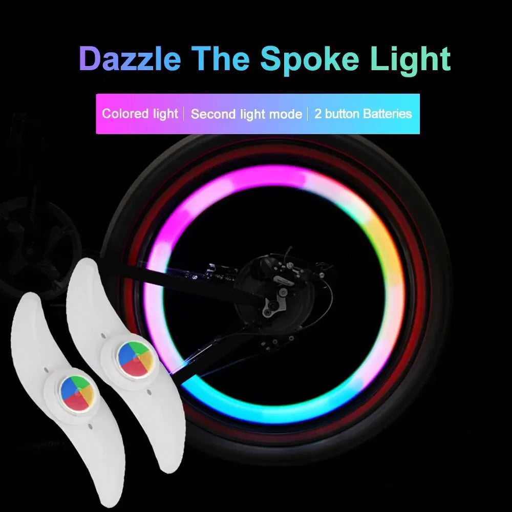 Colorful Bike Wheel Spoke Light Waterproof MTB Balance Bicycle Light LED Tyre Tire Flash Lights Warning Cycling Lamp Beauty World Shop