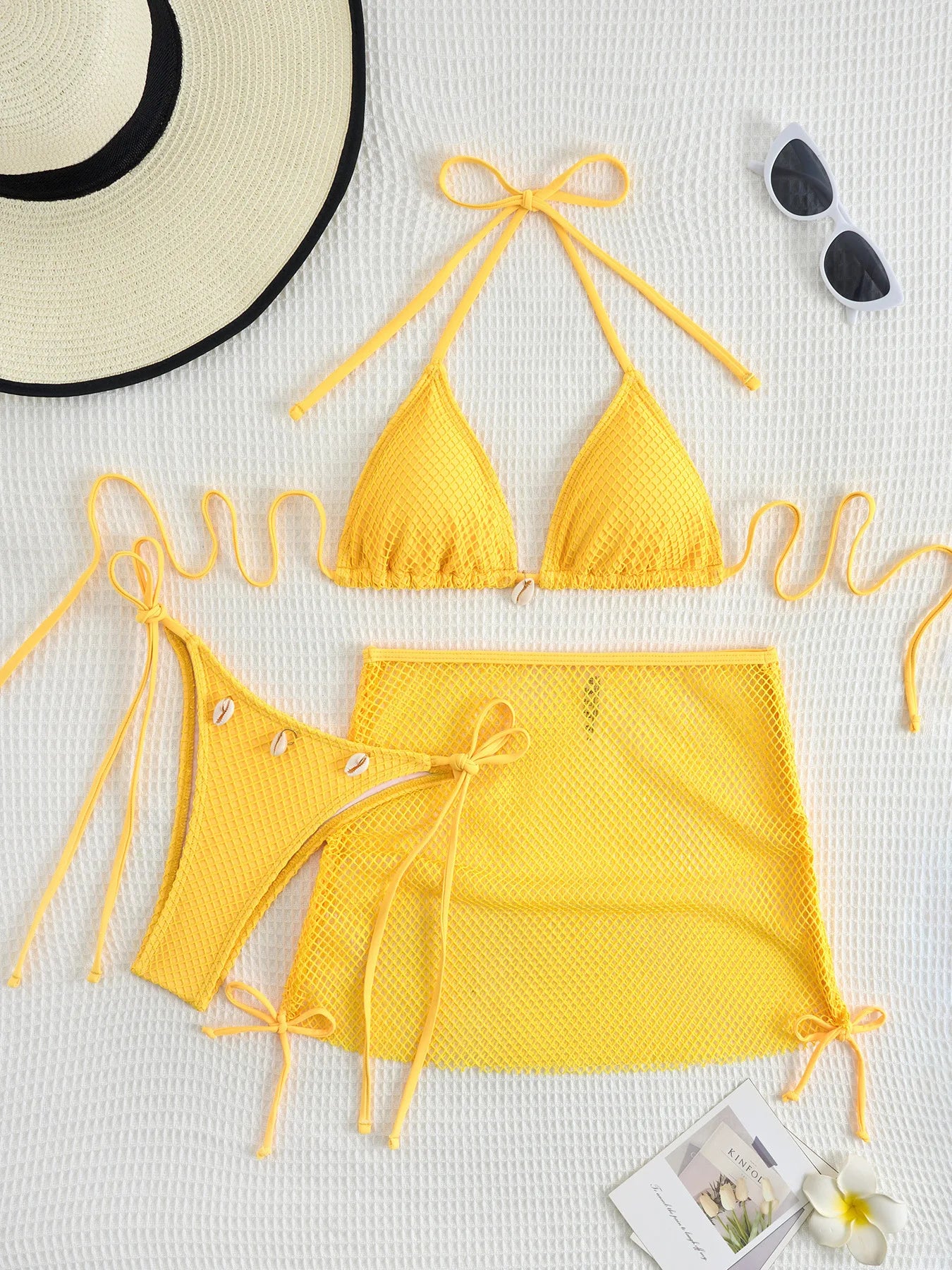 New Sexy Net Bikinis Female Swimsuits Women Three-Piece Swimwear Beach Swim Wear Bathing Suits Brazilian Bikini Set Pool Bather Beauty World Shop