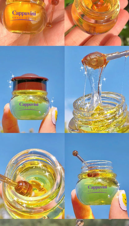 Transparent Honey Pot Lip Mask Moisturizes, Moisturizes, Lightens Lip Lines, Sleep Lip Mask, and Lip Care Beauty Trend Shop