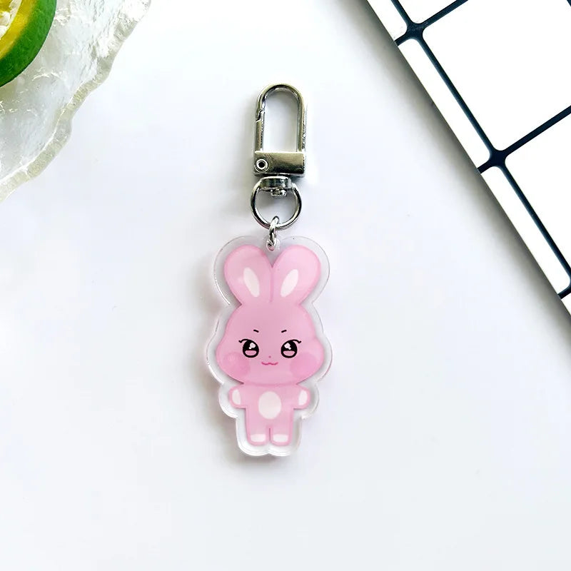 10CM Pop-up Store Doll Keychain ANITEEZ Cartoon Cute Plush Pendant Keyring Bag Accessories Kpop Yunho Yeosang Fans Gifts Beauty World Shop