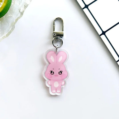 10CM Pop-up Store Doll Keychain ANITEEZ Cartoon Cute Plush Pendant Keyring Bag Accessories Kpop Yunho Yeosang Fans Gifts Beauty World Shop