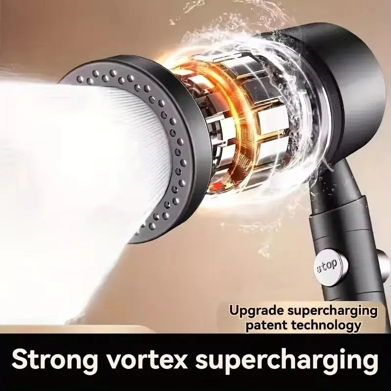 New High Pressure Water Saving Filter Shower Head 5 Modes Handheld Shower Head One Button Stop Bathroom Accessories Set Beauty World Shop