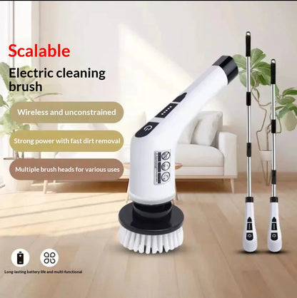 HOMEFISH Cordless Spin Scrubber Electric Cleaning Brush for Bathroom Kitchen Toilet Multipurpose Household Cleaning Tool Beauty World Shop