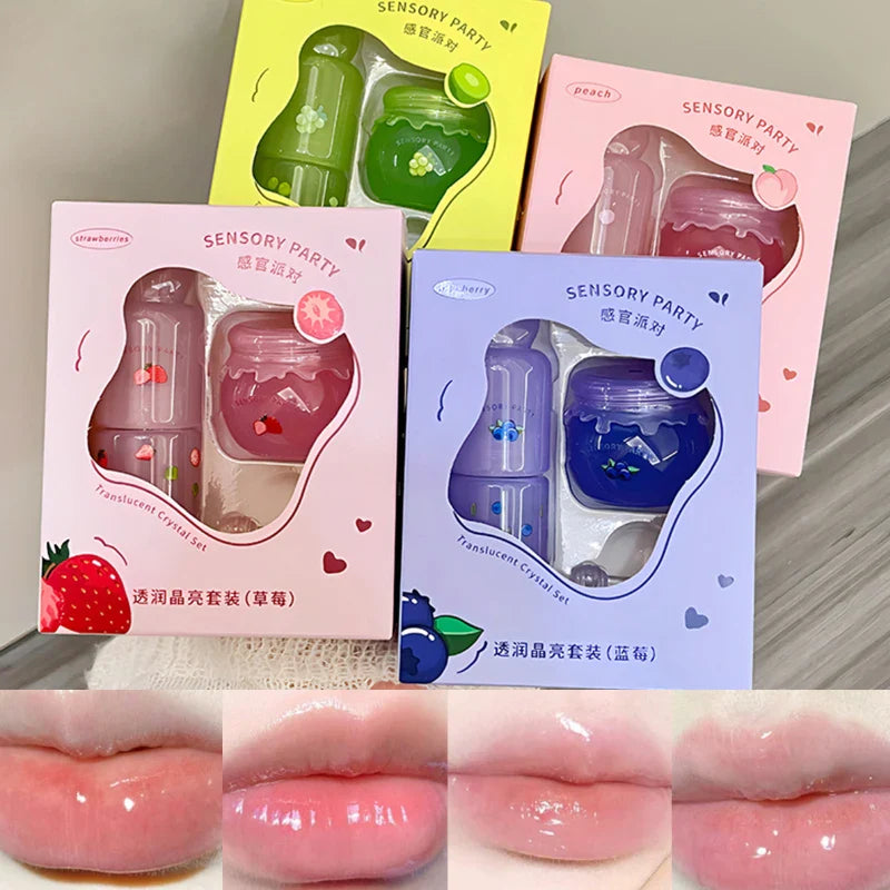 SENSORY PARTY Hydrating & Brightening Lip Mask - Deep Moisture, Lip Wrinkle Reduction, 24-Hour Hydration Lip Oil Beauty Trend Shop