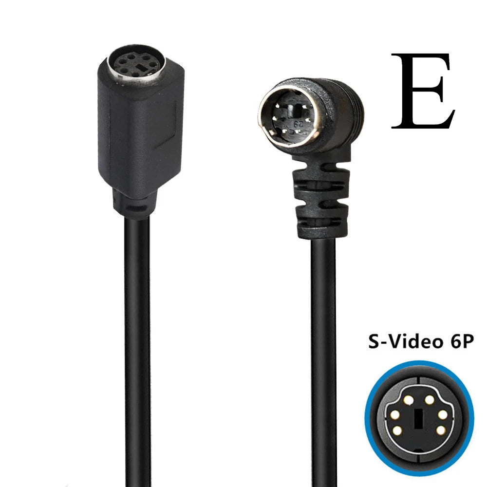 Mini DIN 6-Pin Adapter Cable 6 Pin  PS/2 PS2  Data Cable Male to Male to Female Straight and Elbow Mini DIN 6Pin
