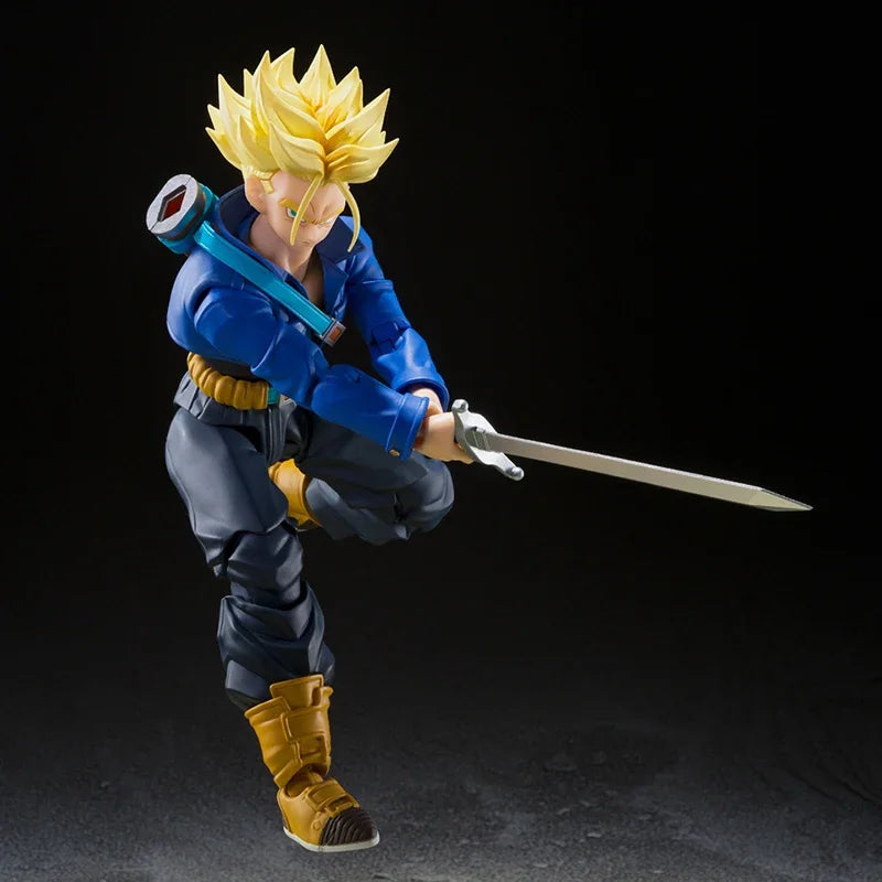 Anime Dragon Ball Z Figures Shf Super Saiyan Trunks Action Figure Collection Model 15cm Future Boy Torankusu Movable Toys Gifts Beauty World Shop