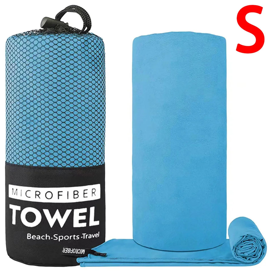 S/M/L Microfiber Towel Sports Quick-Drying Super Absorbent Camping Towel Super Soft Lightweight Gym Swimming Yoga Beach Towel Beauty World Shop