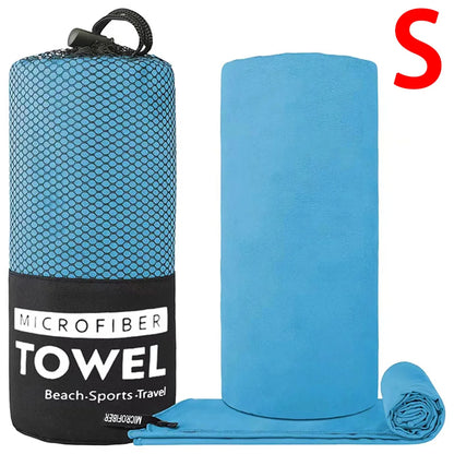 S/M/L Microfiber Towel Sports Quick-Drying Super Absorbent Camping Towel Super Soft Lightweight Gym Swimming Yoga Beach Towel Beauty World Shop