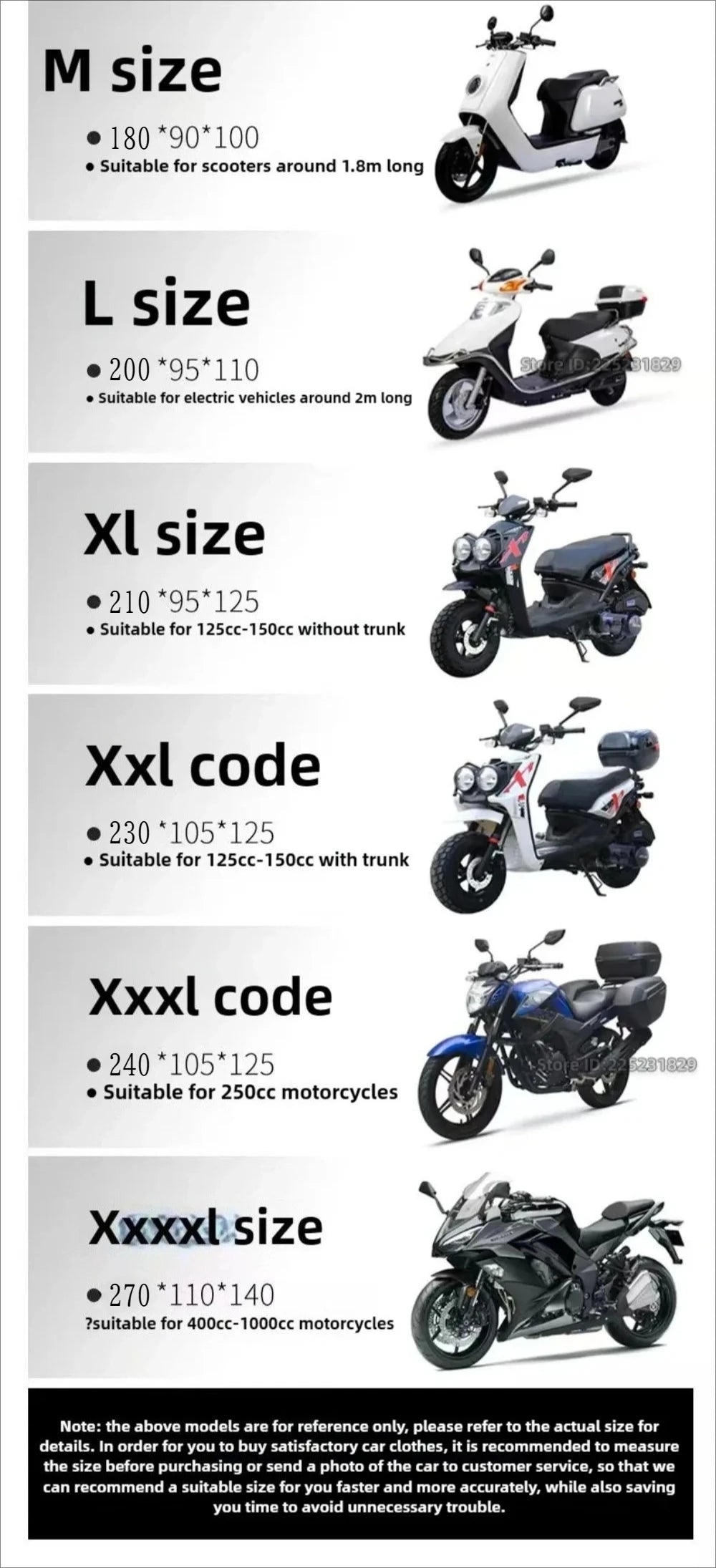 Motorcycle Thick 190T Waterproof Universal Outdoor Uv Electric Bike Protective Motorbike Dust Rain Sunshade Cover for All Season Beauty World Shop