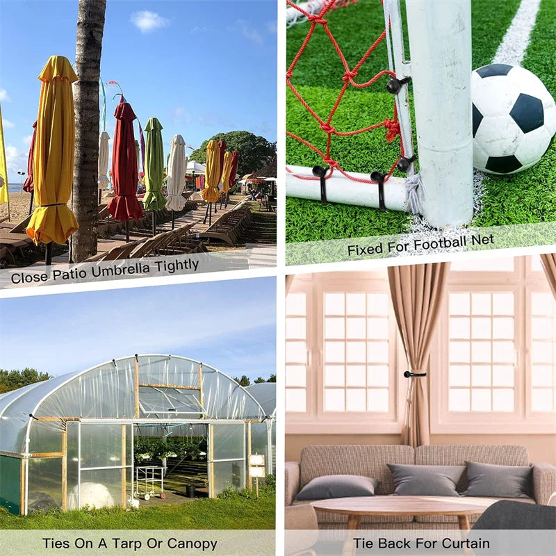 Outdoor Elastic Ball Rope Bungee Cords Portable Tent Fixing Tarpaulin Awning Canopy Heavy Duty Tarp Tie Down for Shelter Cargo Beauty Trend Shop