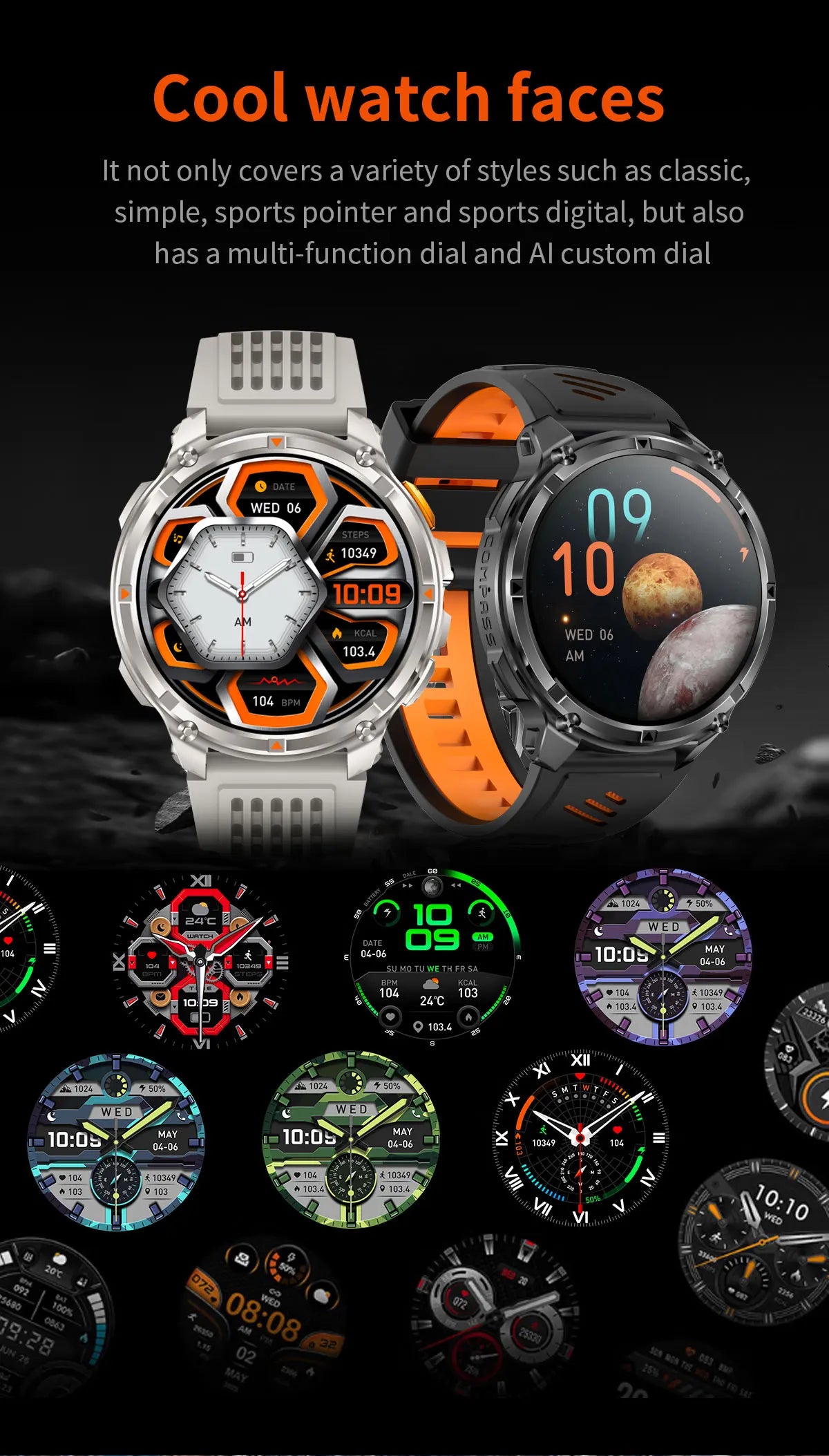 2026 New T-Rex3 Pro 1100mAh Battery Smart Watch GPS path 5ATM Waterproof Sports Run tracker Outdoors Compass Military Smartwatch Beauty World Shop