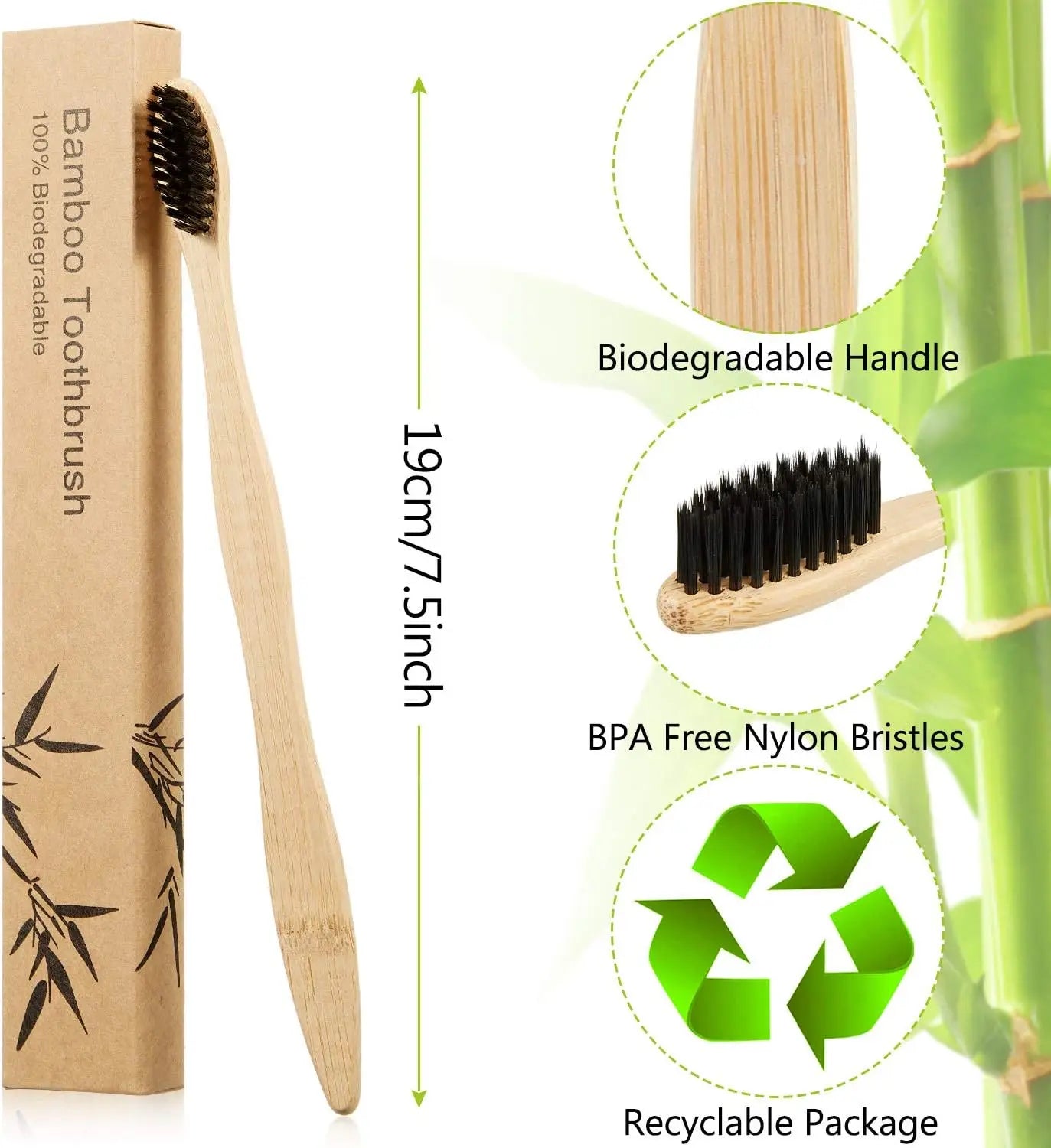 10/20/50/100/150Pcs Disposable adult bamboo soft bristled toothbrush wooden toothbrush clean mouth reusable for home and hotel Beauty World Shop