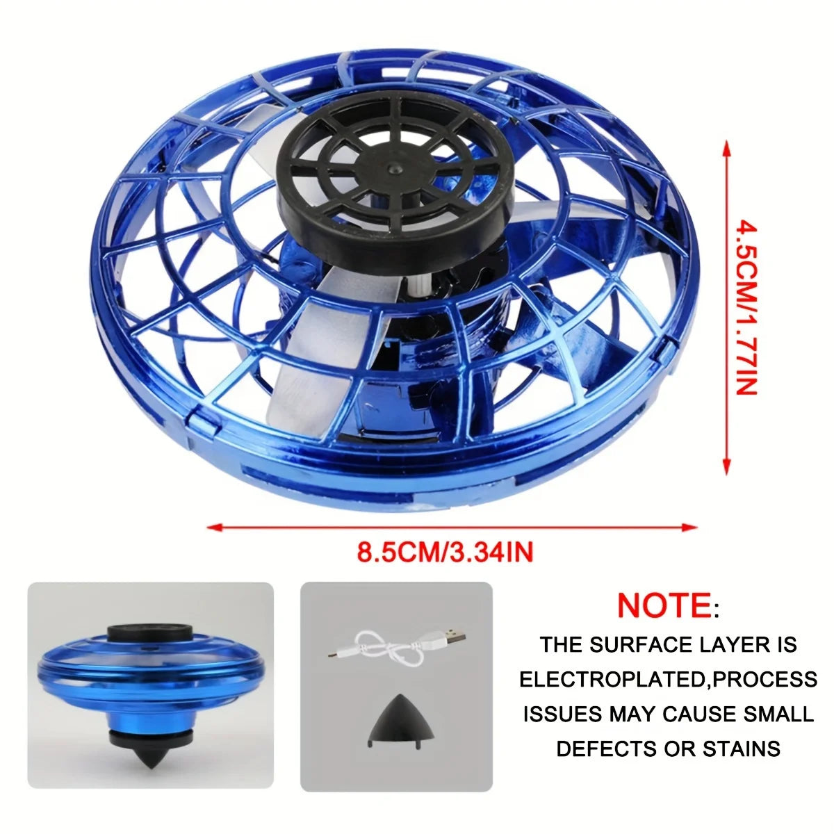 NEW LED Flying UFO Spinner Fingertip, Upgrade Flight Helicopter Gyro Flyorb Hover Ball, Mini Drone Aircraft Toy, Christmas Gift Beauty World Shop