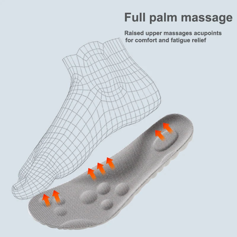 1Pair/2Pairs/4Pairs High Elasticity Latex Sport Insoles Soft Shoe Pads Arch Support Orthotic Insoles Breathable Deodorant Insole Beauty World Shop