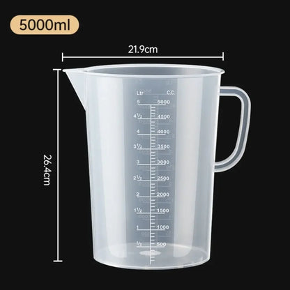 100-5000ml Thickened Plastic Measuring Cup with Scale Food Grade Measuring Cup Experimental Measuring Cup Beaker Plastic Cup Beauty World Shop