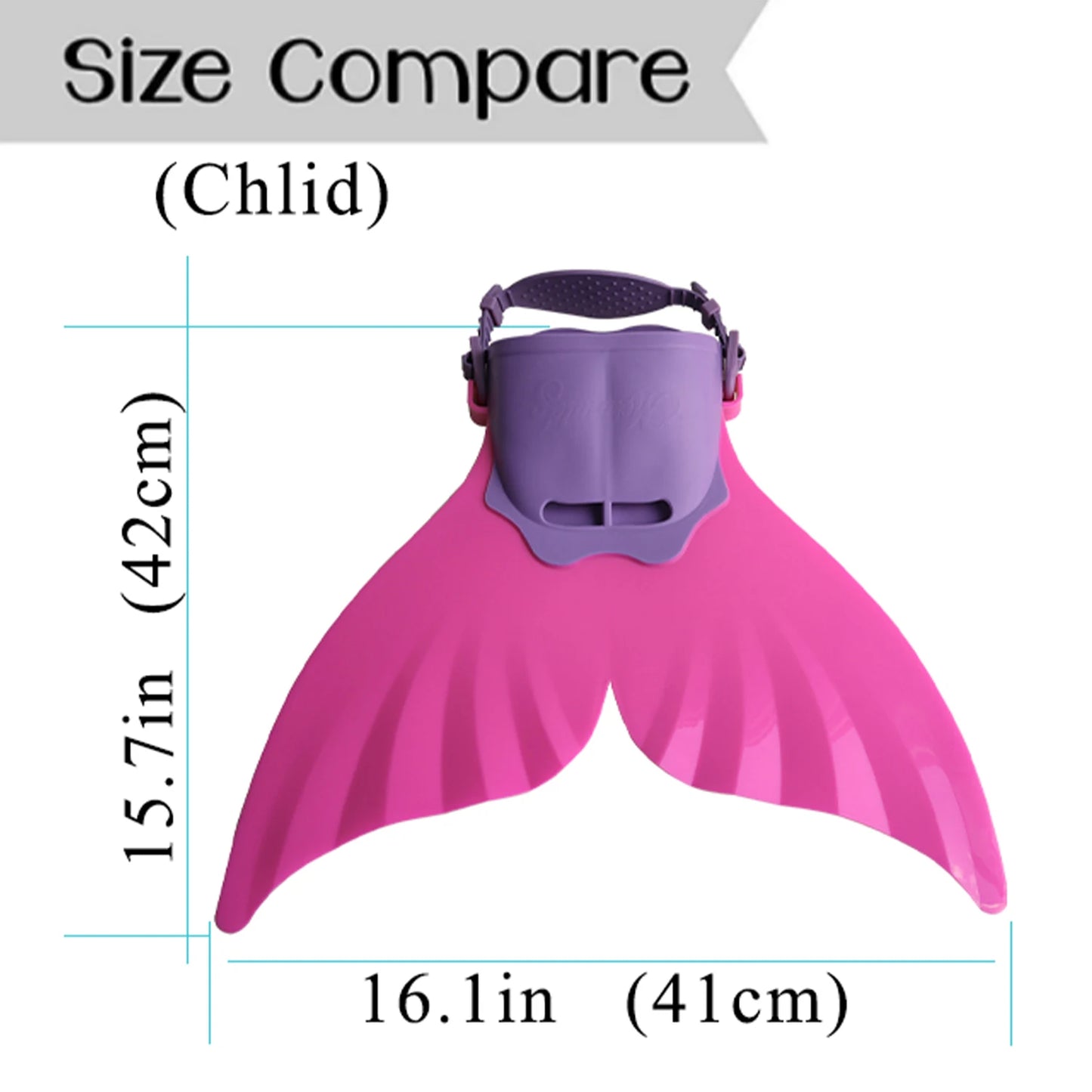 Mermaid Monofin, Swim Fin for Kids Mermaid Tail Girl Snorkel Fins Swim Flippers Full Foot Water Sports Enthusiasts Diving Fins Beauty World Shop
