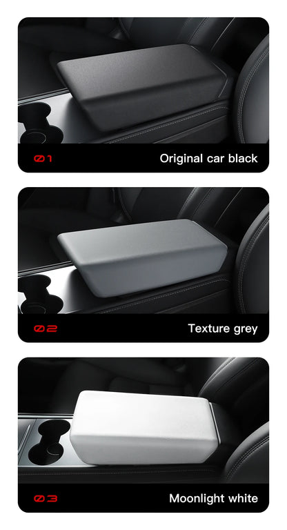 YZ For Tesla Model 3 Highland Y Juniper 2025-2026 Soft Center Console Armrest Pad Auto Central Armrest Box Cover Car Accessories Beauty World Shop