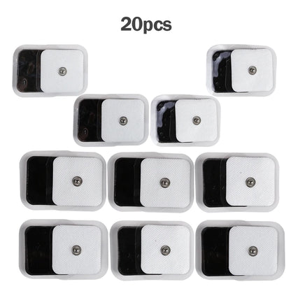 10/20/50pcs Non-woven Electrode Pads 4x4cm Snap On Replacement For Tens Acupuncture Digital Machine Slimming Massager Therapy Beauty World Shop
