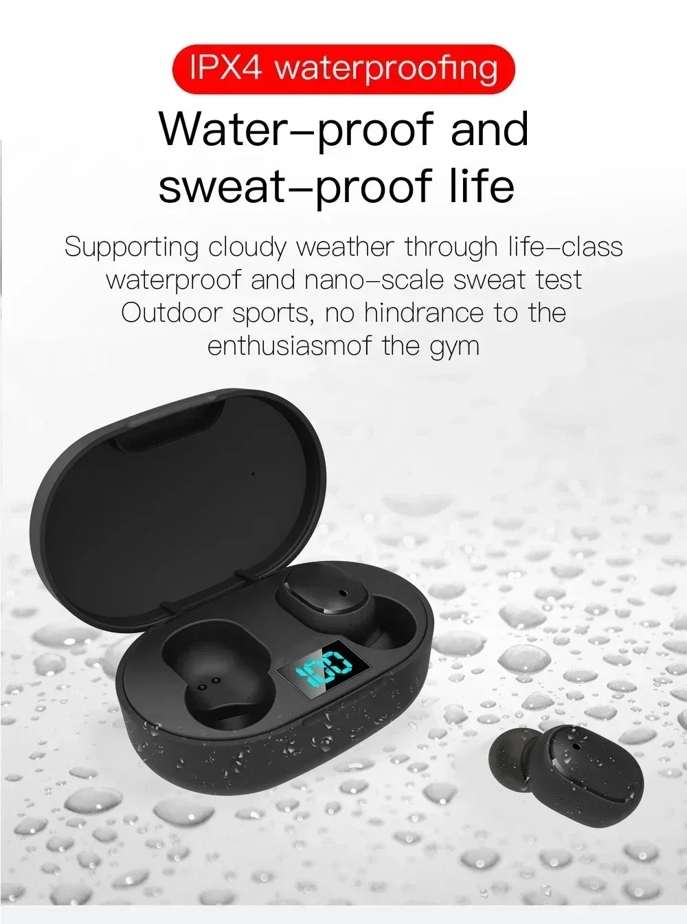 E6S Wireless Bluetooth Earphones TWS Bluetooth Headset Wireless Earbuds Noise Cancelling Earphones with Microphone Headphones Beauty World Shop